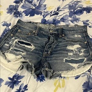 American Eagle Outfitters Ripped Blue Jean Shorts